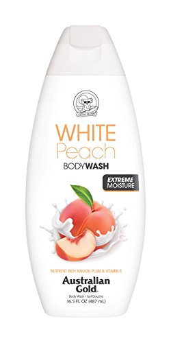 Australian Gold Body Wash, Gentle & Moisturizing with Nutrient Rich Kakadu Plum & Vitamin E, White Peach, 16.5 Ounce (2 pack)