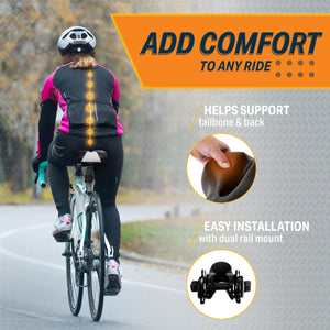 Bikeroo Bike Seat - Peloton Seat Cushion - Bicycle Saddle Replacement - Wide Cushioned Comfortable Seat for Men & Women - Compatible with Exercise, Road, and Stationary Bikes