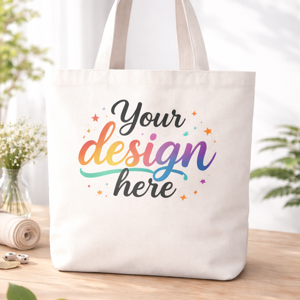 Custom Tote Bag Printing (DTF + Heat Press)
