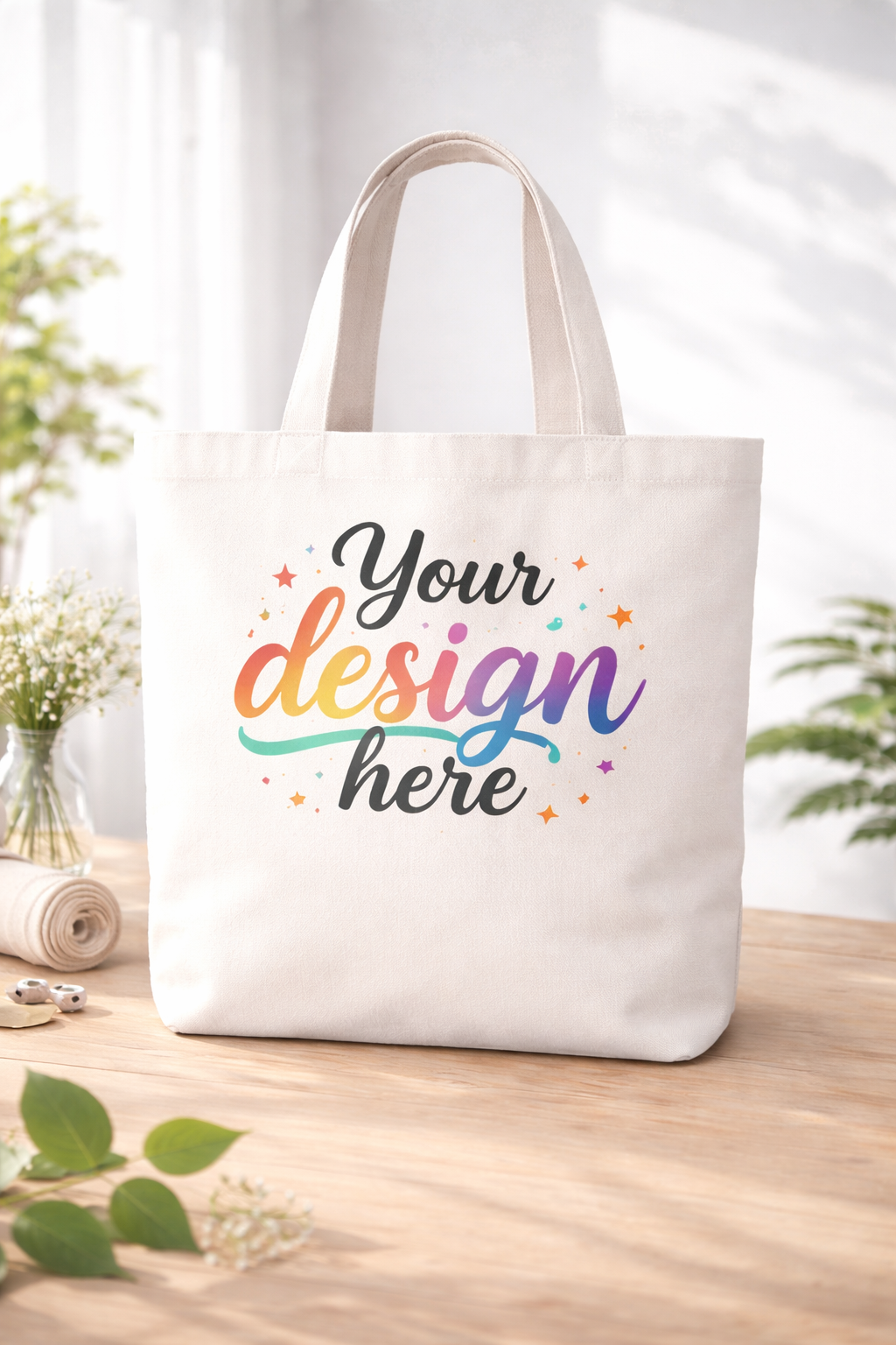 Custom Tote Bag Printing (DTF + Heat Press)